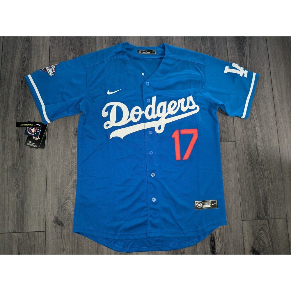 Shohei Ohtani 2025 World Series Dodgers BLUE Kanji Jersey Men's Size Medium